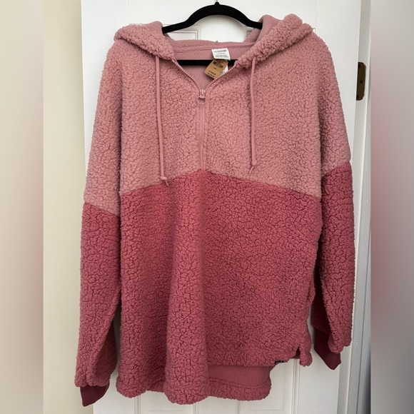 MULTIPLE COLORS! Brand new Victoria’s Secret Pink sherpa hoodie - Picture 1 of 5